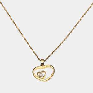 مملوكة مسبقًا Chopard Happy Diamond Heart 18K Rose Gold Diamond Pendant Necklace