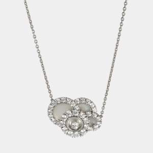 Pre Owned Chopard 18K White Gold and Diamond Happy Dreams Pendant Necklace