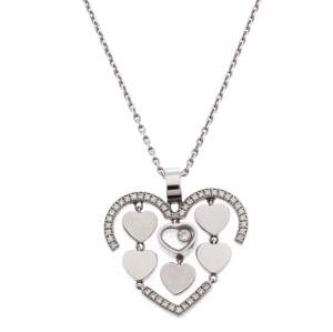 Chopard Happy Diamonds Happy Amore 18K White Gold Pendant Necklace