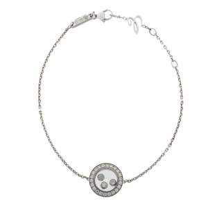Chopard Happy Diamonds Icons 18K White Gold Chain Link Bracelet