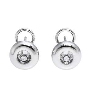 Chopard Miss Happy Diamond 18K White Gold Stud Earrings