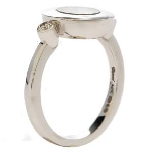Chopard Happy Diamond 18K White Gold Ring EU 53