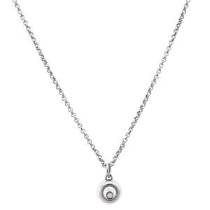 Chopard Happy Diamond Mini Circle 18K White Gold Pendant Necklace
