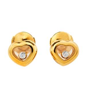 Chopard Happy Diamonds Icons 18K Yellow Gold Stud Earrings