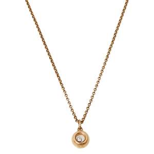 Chopard Miss Happy Diamond 18K Rose Gold Necklace