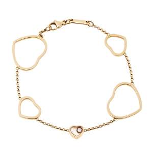Chopard Happy Hearts Diamond 18K Rose Gold Bracelet 