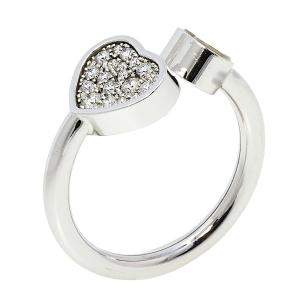 Chopard Happy Hearts Diamond 18K White Gold Ring Size 54