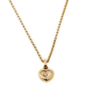 Chopard Happy Diamonds Icons 18K Yellow Gold Pendant Necklace 