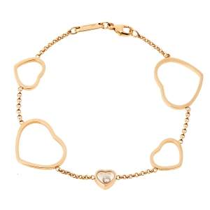 Chopard Happy Hearts Diamond 18K Rose Gold Bracelet 