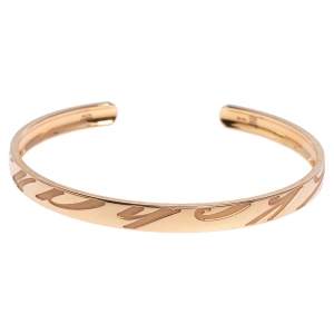 Chopard Chopardissimo 18K Rose Gold Open Cuff Bangle Bracelet 