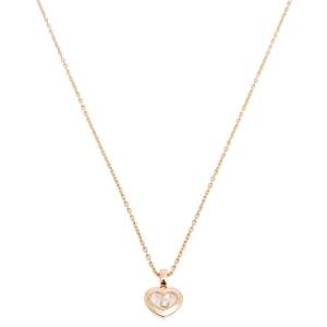 Chopard Happy Diamonds Icons 18k Yellow Gold Heart Pendant Necklace