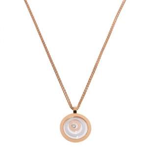 Chopard Happy Spirit Diamond 18K Two Tone Gold Pendant Necklace