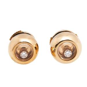 Chopard Miss Happy Diamonds 18k Rose Gold Earrings