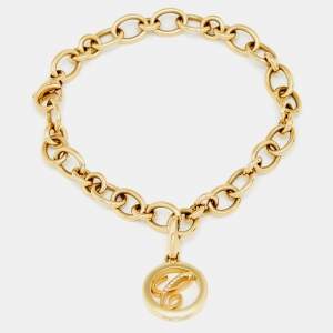 Chopard Diamond 18k Yellow Gold Charm Bracelet