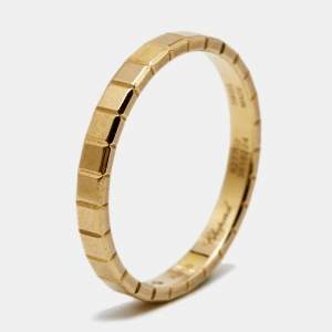 Chopard Ice Cube 18k Yellow Gold Band Ring Size 54