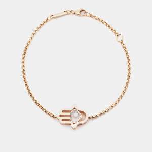 Chopard Happy Diamond Hamsa Hand 18k Rose Gold Bracelet