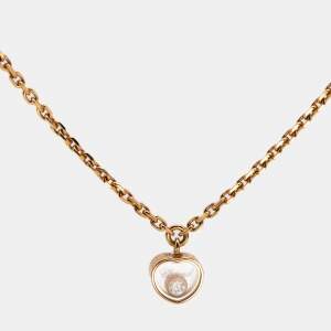 Chopard Happy Diamonds 18k Rose Gold Pendant Necklace