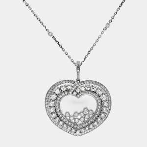 Chopard Happy Diamonds 18k White Gold Pendant Necklace