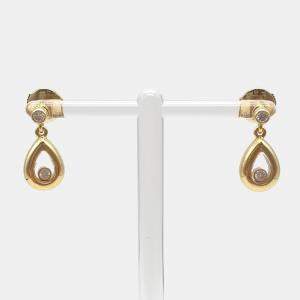 Chopard Happy Diamonds 18K Yellow Gold Diamond Earrings