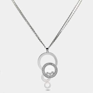 Chopard Happy Bubbles Diamonds 18k White Gold Necklace