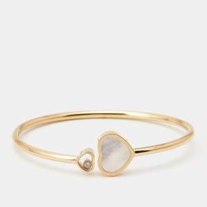 Chopard Happy Hearts Diamond Mother of Pearl 18k Rose Gold Bracelet