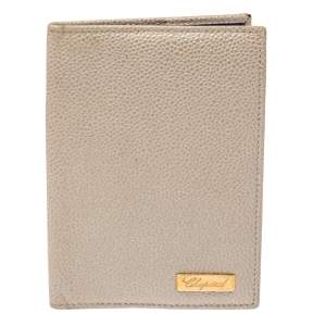 Chopard Beige Textured Leather Passport Holder