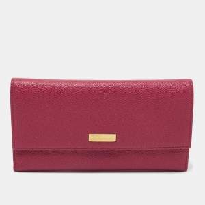 Chopard Pink Leather Miss Happy Flap Continental Wallet