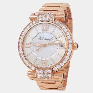 Chopard Imperiale 384241-5004 Automatic Silver 18k Rose Gold Mother of Pearl Women's Wristwatch 40 mm