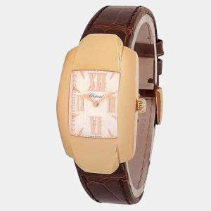 Chopard La Strada 419255-5001 Quartz Silver 18k Rose Gold Women's Wristwatch 26 mm