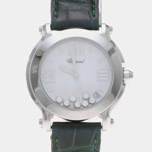 Pre Owned Chopard Happy Sport 8475 Quartz Stainless Steel Womens Wristwatch 36 mm