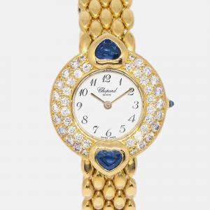 Pre Owned Chopard 10/5352-23 Quartz 18k Yellow Gold Women's Wristwatch 23 mm