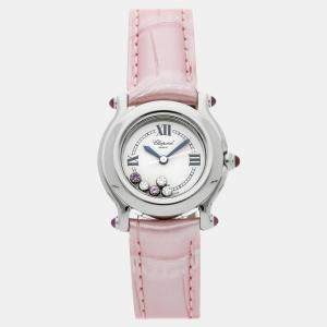 Pre Owned ساعة يد نسائية شوبارد هابي سبورت 27/8245-42 ألماس كوارتز مستعملة 26 مم