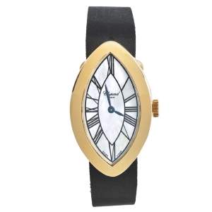 Chopard Mother of Pearl 18K Yellow Gold Satin 12/7437/8 Women's Wristwatch 23 mm