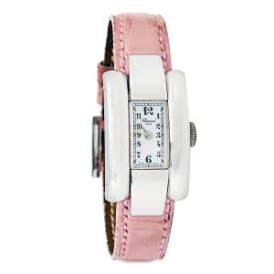Chopard White 18k White Gold Alligator La Strada 41/7404/8 Women's Wristwatch 18 mm