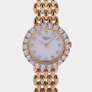 Chopard White Diamond 18k Yellow Gold Classic Quartz Women's Wristwatch 22 mm