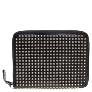 Christian Louboutin Black leather Studded iPad Case