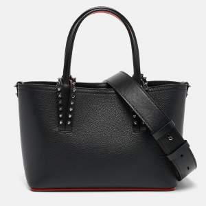 Christian Louboutin Black Leather Mini Cabata Tote