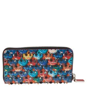 Christian Louboutin Multicolor Printed Patent Leather M Tinos Wallet
