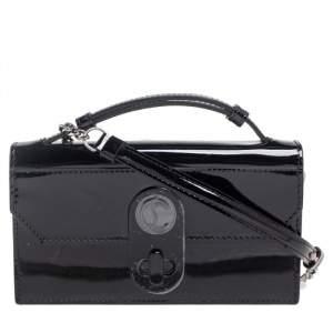 Christian Louboutin Black Patent Leather Elisa Crossbody Bag