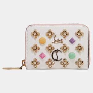 Christian Louboutin Leather Studded Coin Zip Wallet