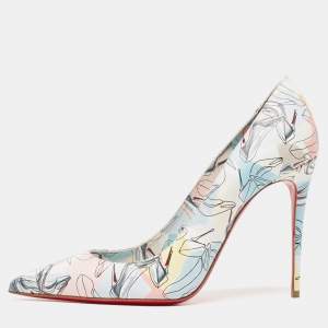 Christian Louboutin Multicolor Printed Leather Kate Pumps Size 38.5