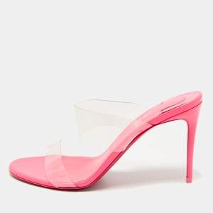 Christian Louboutin Transparent PVC Just Nothing Slide Sandals Size 37