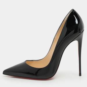 Christian Louboutin Black Patent Leather So Kate Pumps Size 39.5 