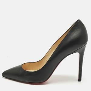 مملوكة مسبقًا Christian Louboutin Black Leather Pigalle Pumps Size 40