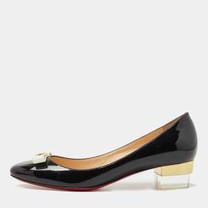 Christian Louboutin Black Patent Leather Zerlisixty Pumps Size 39