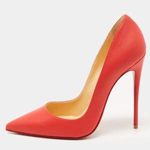 Christian Louboutin Red Leather So Kate Pumps Size 38.5