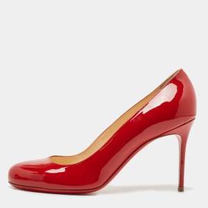Christian Louboutin Red Patent Leather Simple Pumps Size 37