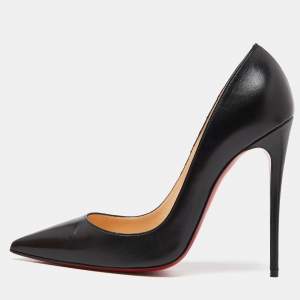 Christian Louboutin Black Leather Pigalle Pumps Size 38