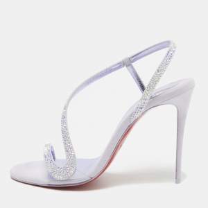 Christian Louboutin Purple Suede Rosalie Sandals Size 40