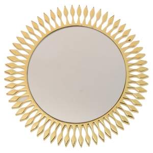 Christian Louboutin Gold Tone Sun Pocket Mirror